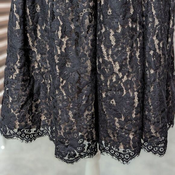 Neiman Marcus Robert Rodriguez Size 10 Black Lace Knee-lengthDress - Picture 6 of 9